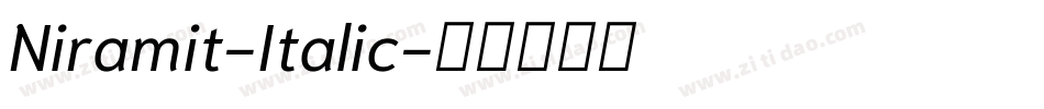 Niramit-Italic字体转换