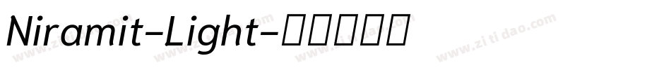 Niramit-Light字体转换