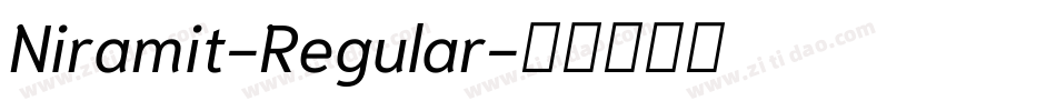 Niramit-Regular字体转换
