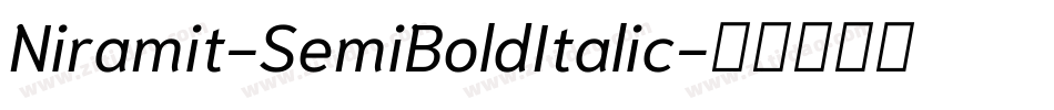 Niramit-SemiBoldItalic字体转换
