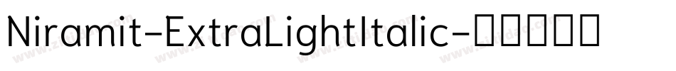 Niramit-ExtraLightItalic字体转换