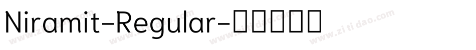 Niramit-Regular字体转换