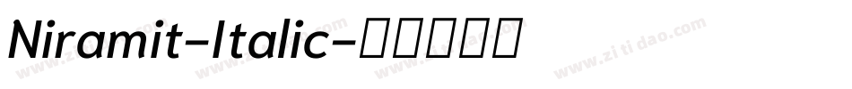 Niramit-Italic字体转换