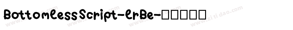 BottomlessScript-lrBe字体转换