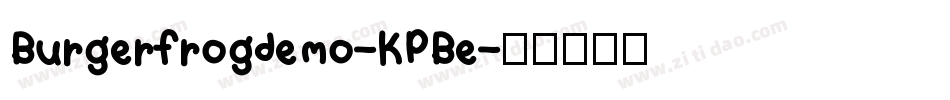 Burgerfrogdemo-KPBe字体转换