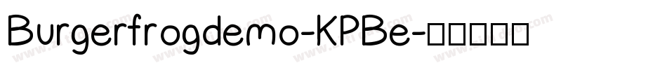 Burgerfrogdemo-KPBe字体转换