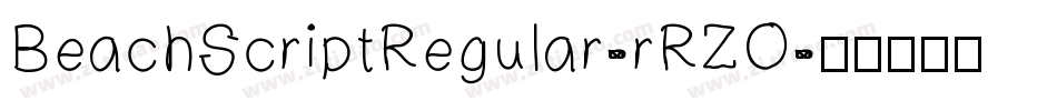 BeachScriptRegular-rRZO字体转换