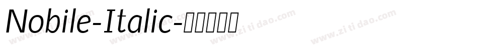 Nobile-Italic字体转换