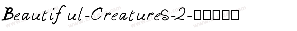 Beautiful-Creatures-2字体转换