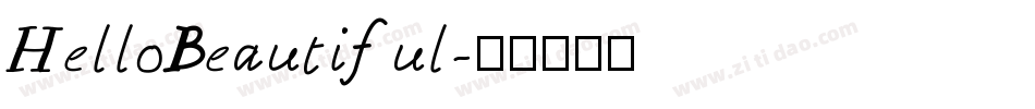 HelloBeautiful字体转换