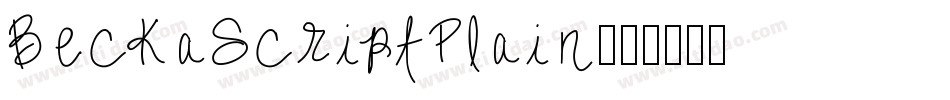 BeckaScriptPlain字体转换