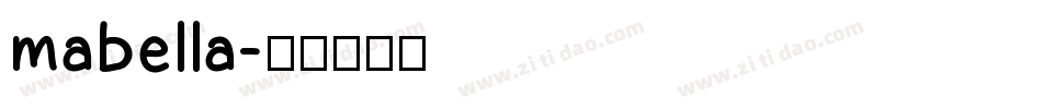 mabella字体转换
