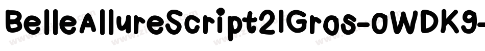 BelleAllureScript2IGros-0WDK9字体转换