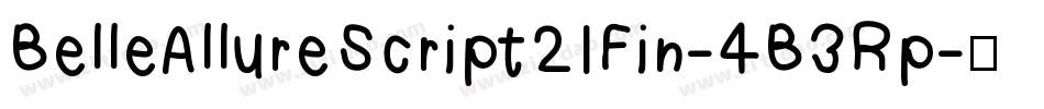 BelleAllureScript2IFin-4B3Rp字体转换