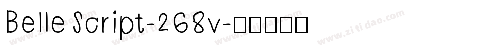 BelleScript-268v字体转换