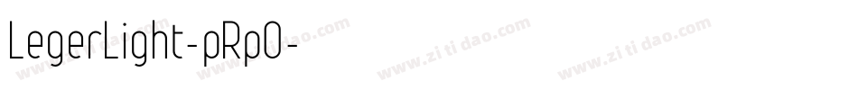 LegerLight-pRpO字体转换