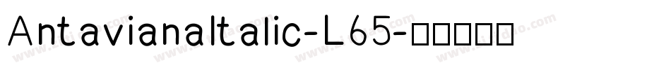 AntavianaItalic-L65字体转换