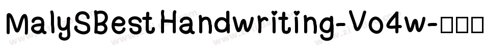 MalySBestHandwriting-Vo4w字体转换
