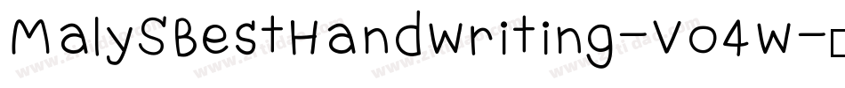 MalySBestHandwriting-Vo4w字体转换