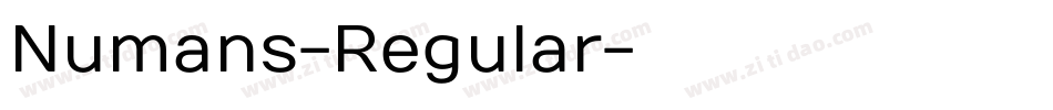 Numans-Regular字体转换