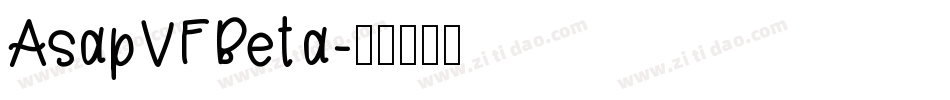 AsapVFBeta字体转换