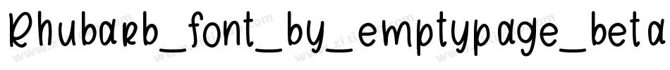 Rhubarb_font_by_emptypage_beta字体转换