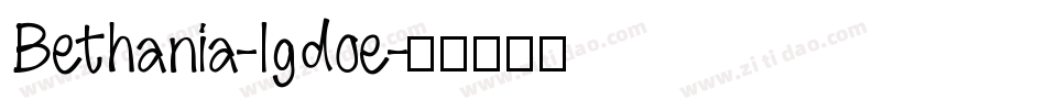 Bethania-lgdoe字体转换