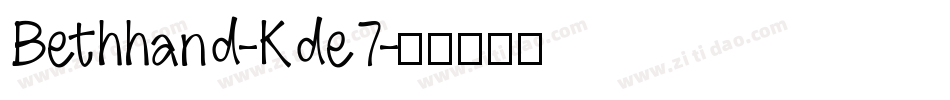 Bethhand-Kde7字体转换