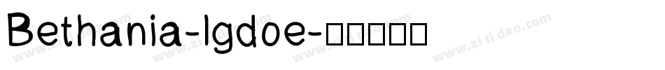 Bethania-lgdoe字体转换