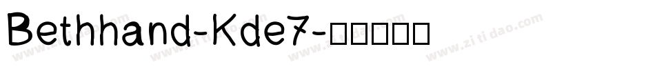Bethhand-Kde7字体转换
