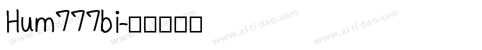Hum777bi字体转换