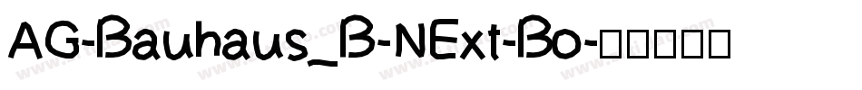 AG-Bauhaus_B-NExt-Bo字体转换