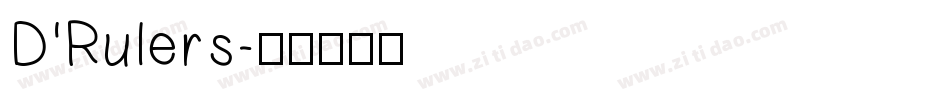 D'Rulers字体转换