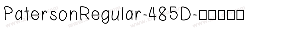 PatersonRegular-485D字体转换