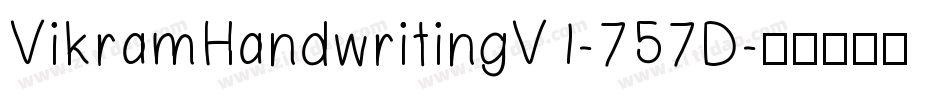 VikramHandwritingV1-757D字体转换