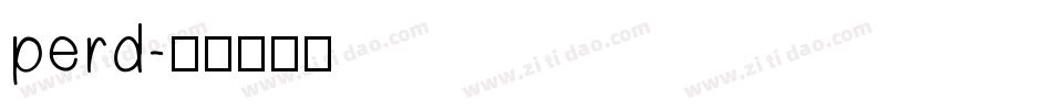 perd字体转换