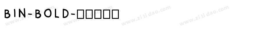 BIN-BOLD字体转换