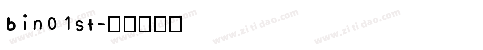 bin01st字体转换