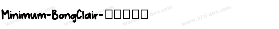 Minimum-BongClair字体转换