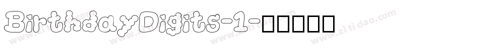BirthdayDigits-1字体转换