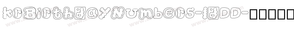 KrBirthdayNumbers-ldDD字体转换