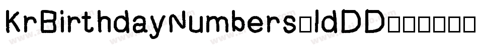KrBirthdayNumbers-ldDD字体转换