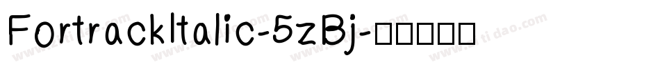 FortrackItalic-5zBj字体转换