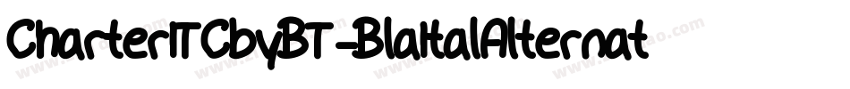 CharterITCbyBT-BlaItalAlternate字体转换