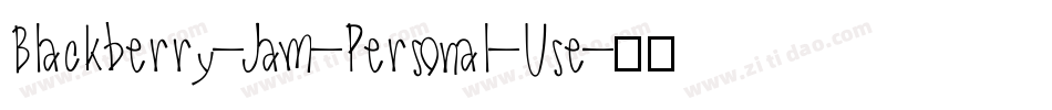 Blackberry-Jam-Personal-Use字体转换