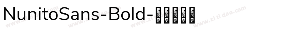 NunitoSans-Bold字体转换