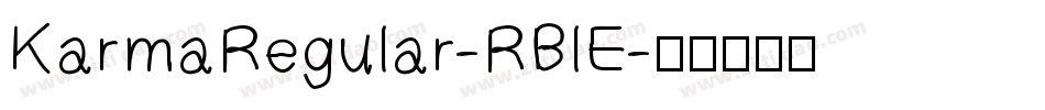 KarmaRegular-RBlE字体转换