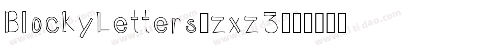 BlockyLetters-zxz3字体转换