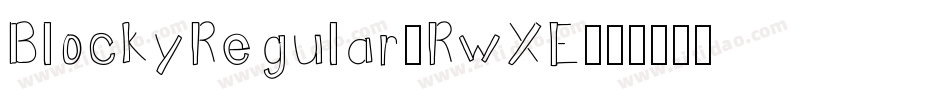 BlockyRegular-RwXE字体转换