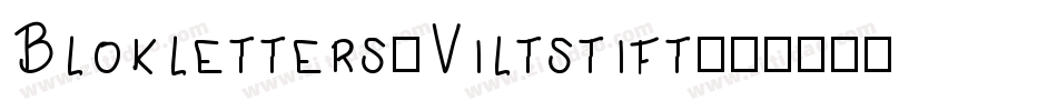 Blokletters-Viltstift字体转换
